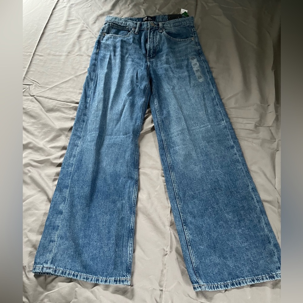 High Waisted, Wide Leg Jeans